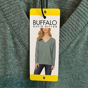 Buffalo David Bitton Teal V-Neck Pullover